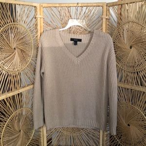 Tan v-neck sweater
